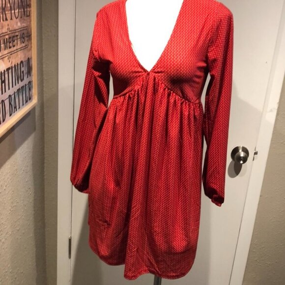 SACRED THREADS RED MINI DRESS  NWT BOHO STYLE - Picture 14 of 14